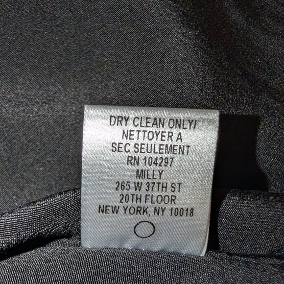 Milly | 100% Silk Crossover Tank in Black | Size 4 - Picture 11 of 11